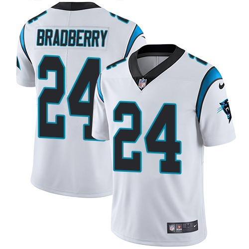 Nike Panthers #24 James Bradberry White Men's Stitched NFL Vapor Untouchable Limited Jersey - Click Image to Close